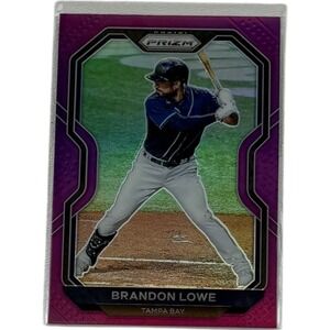 2021 Panini Prizm Purple Prizm Brandon Lowe #192 Tampa Bay Rays